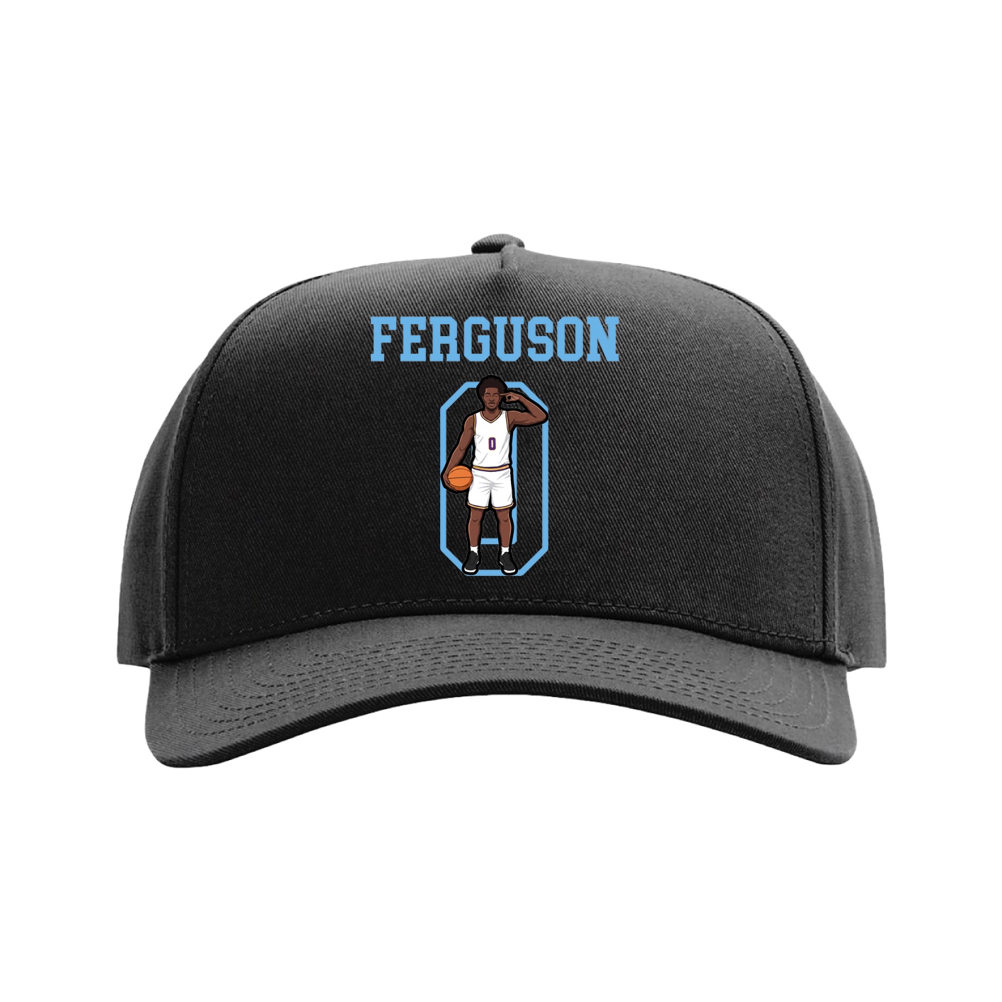 Full Fabric Five-Panel Champ Cap — Shirsey in Black