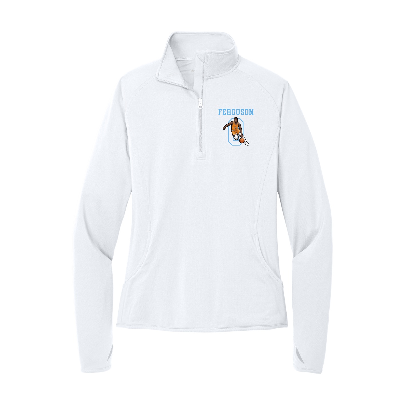 Women's Q-Zip Pullover — Shirsey in White