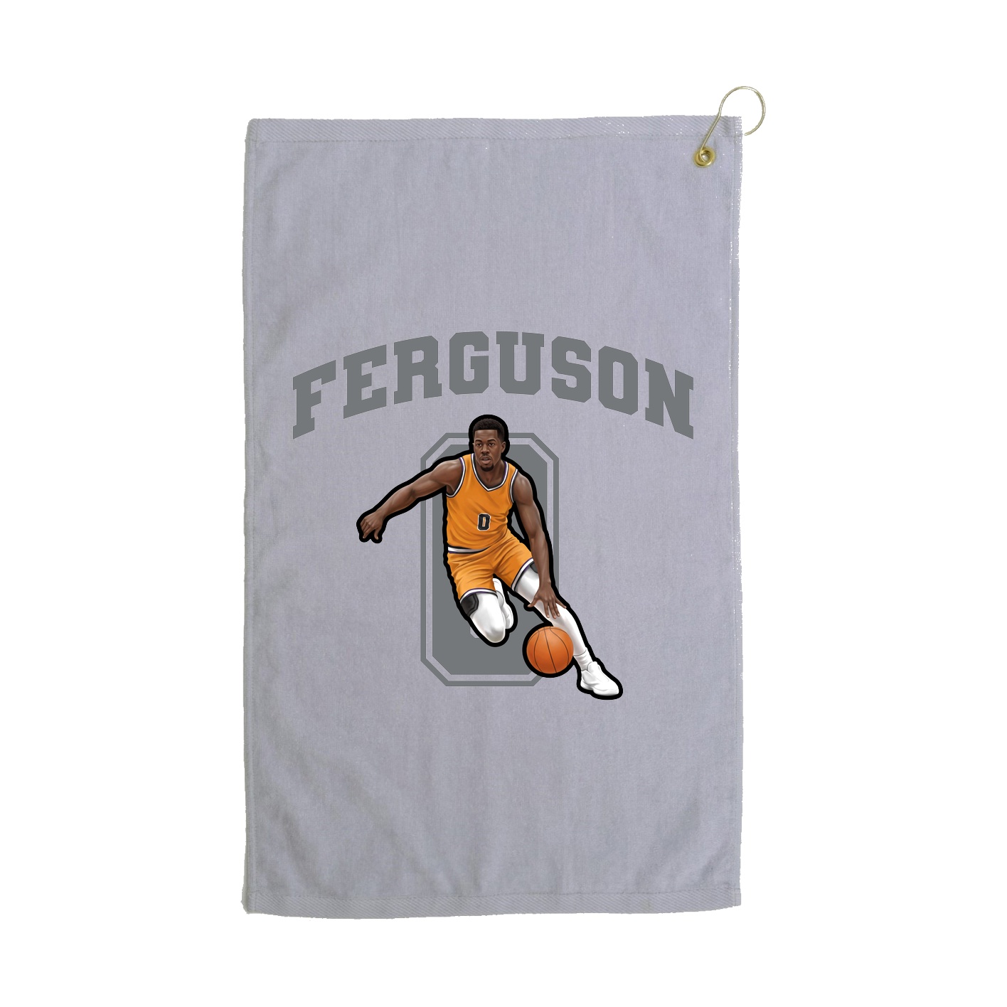 Golf Towel — Number in Grey