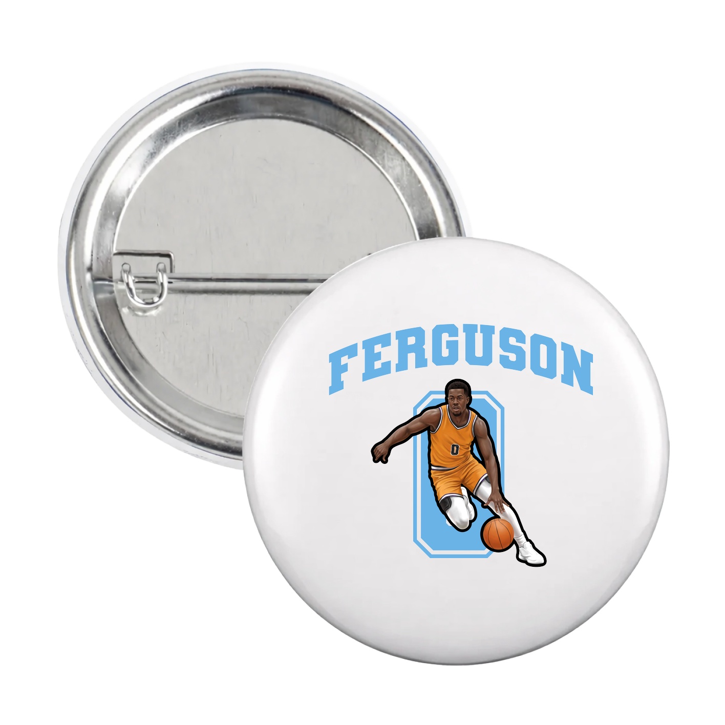 Game Day Button — Number in White
