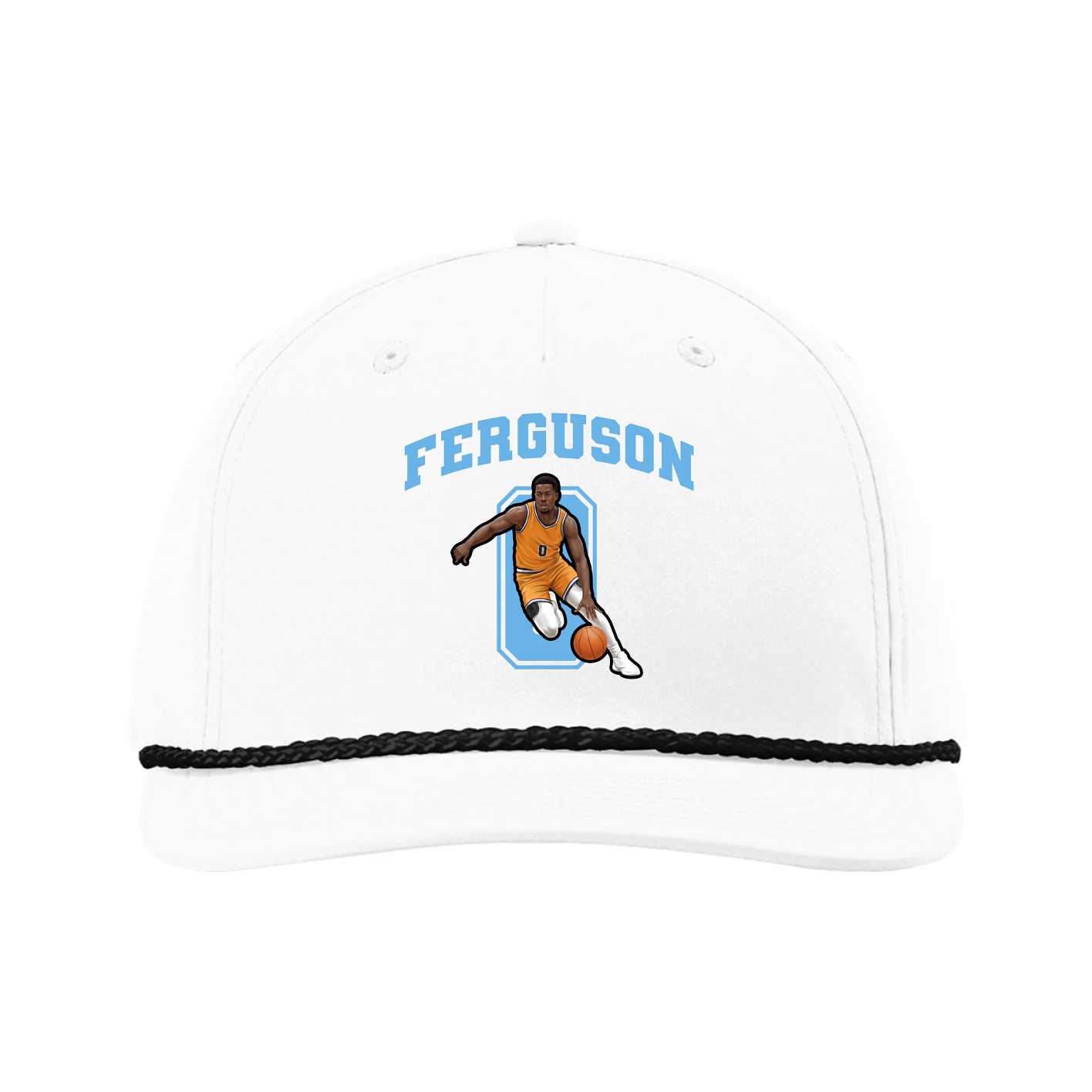 Five-Panel Classic Rope Cap — Number in White
