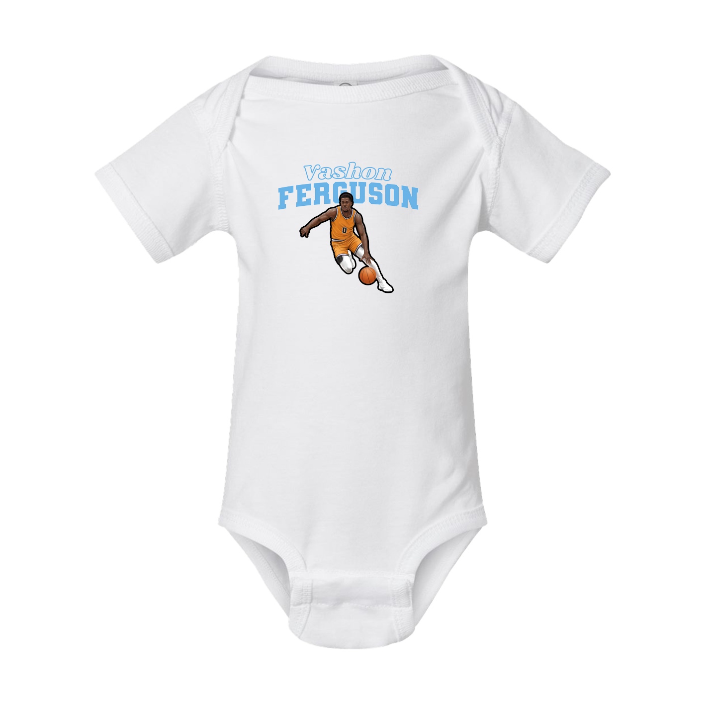 Baby Onesie — Name Arch in White
