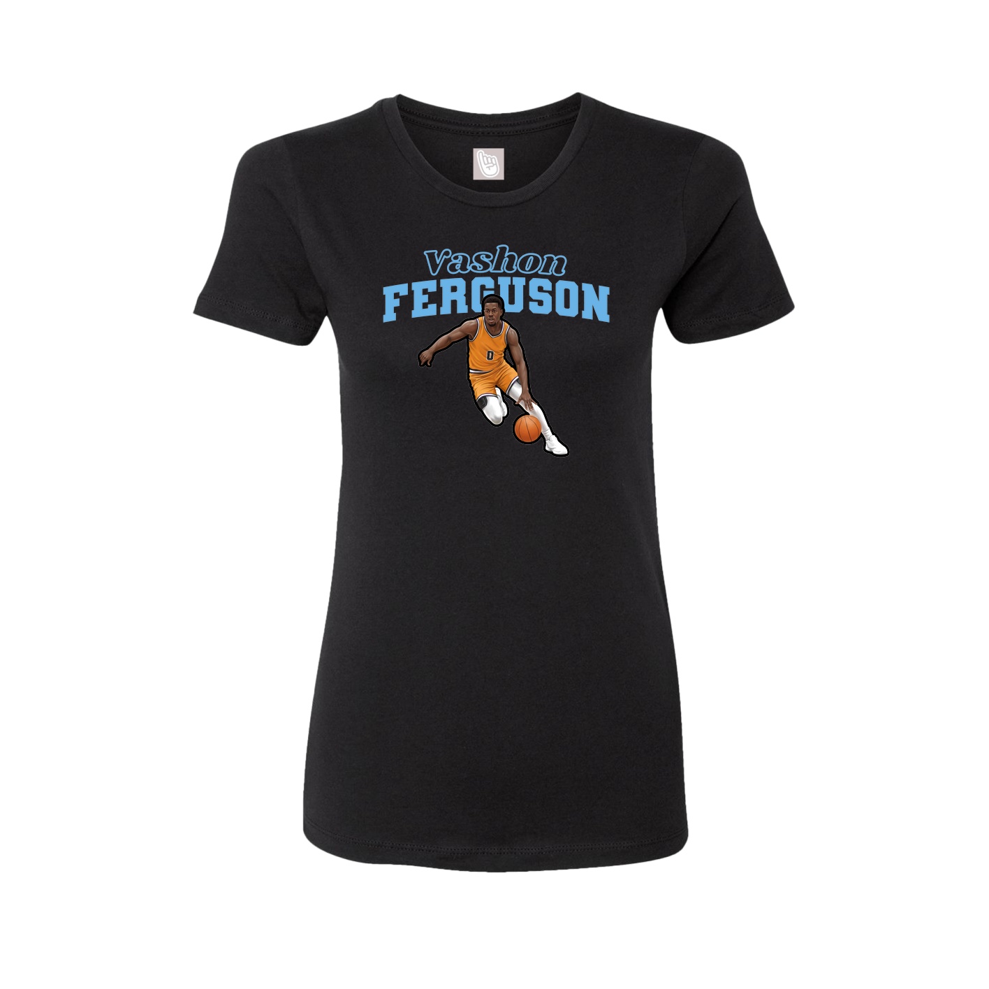 Fitted Women's Tee — Name Arch in Black