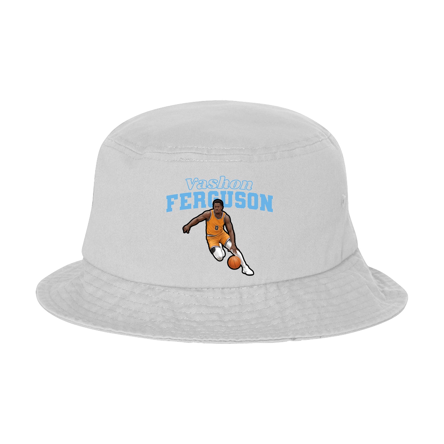 Bucket Cap — Name Arch in White