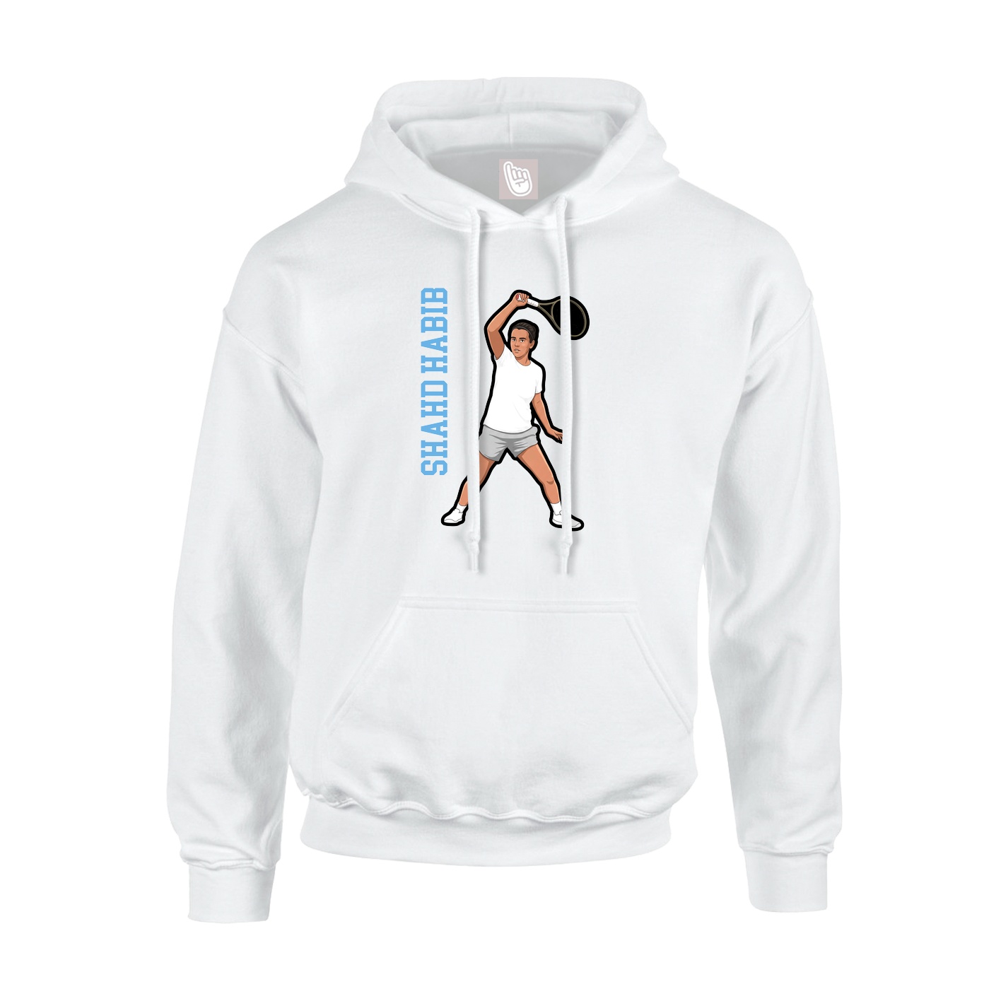 Hoodie — Name Vertical in White