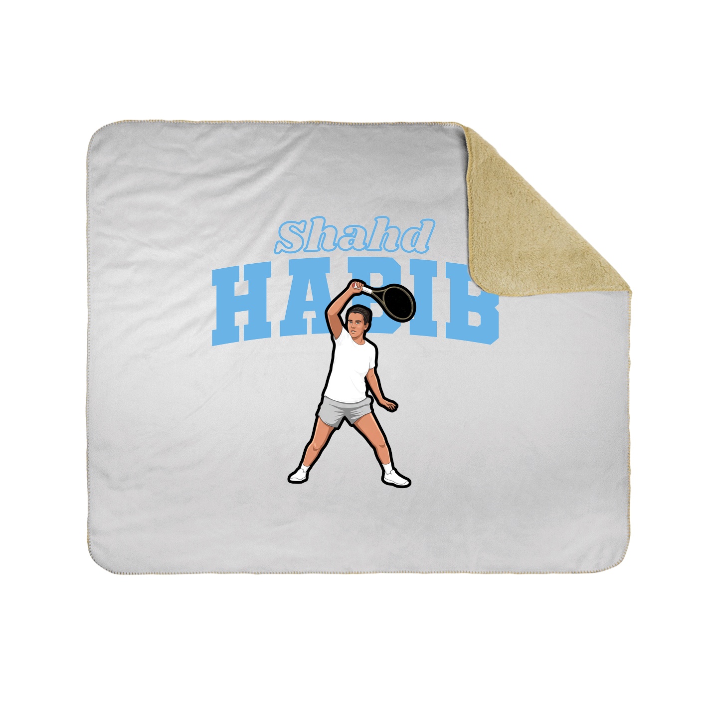 Throw Blanket — Name Arch in White