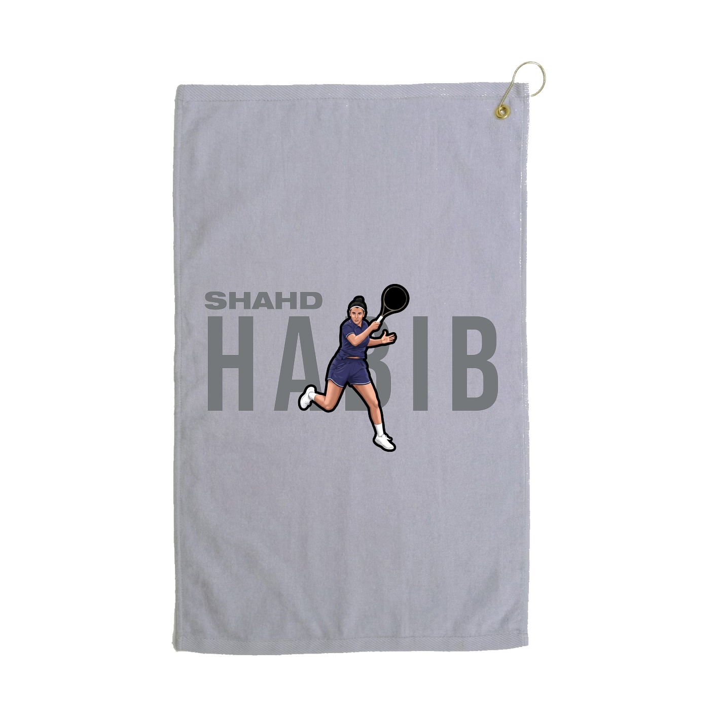 Golf Towel — Player Name in Grey
