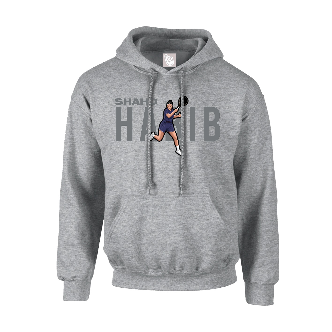 Youth Hoodie — Player Name in Grey