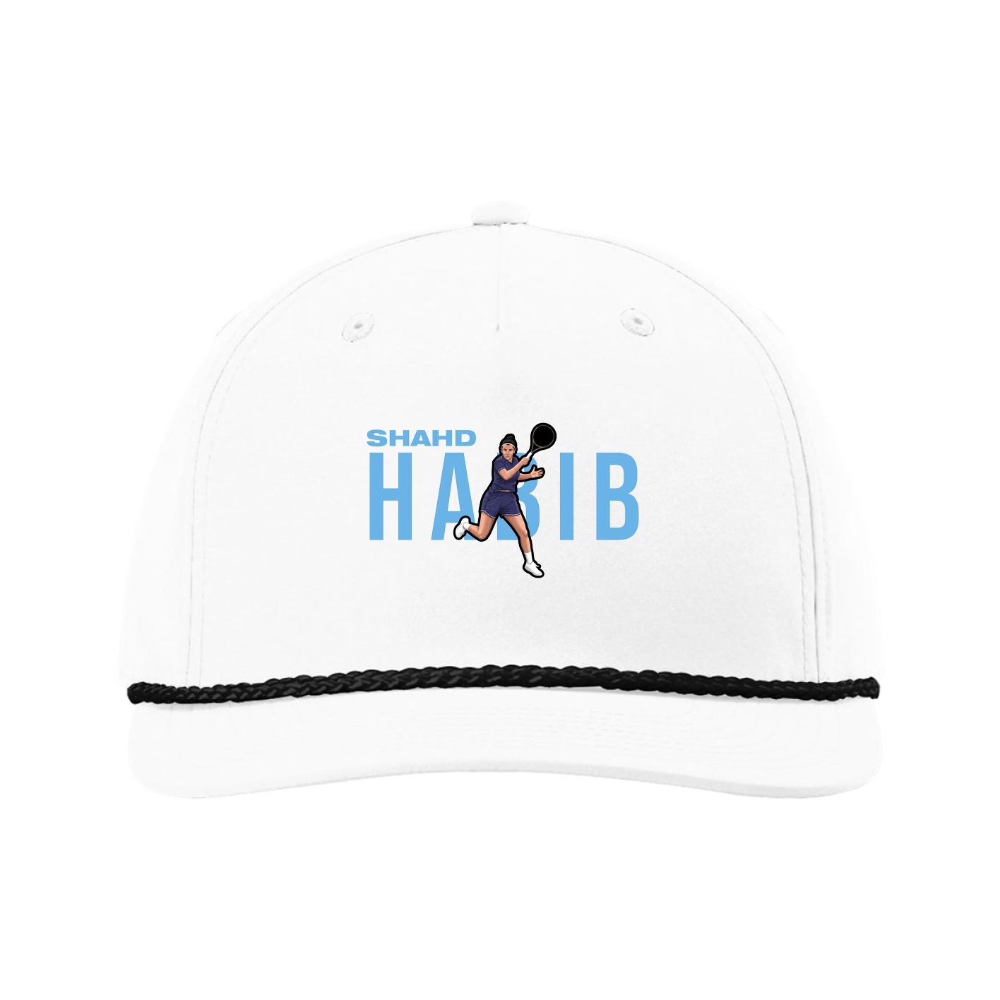 Five-Panel Classic Rope Cap — Player Name in White