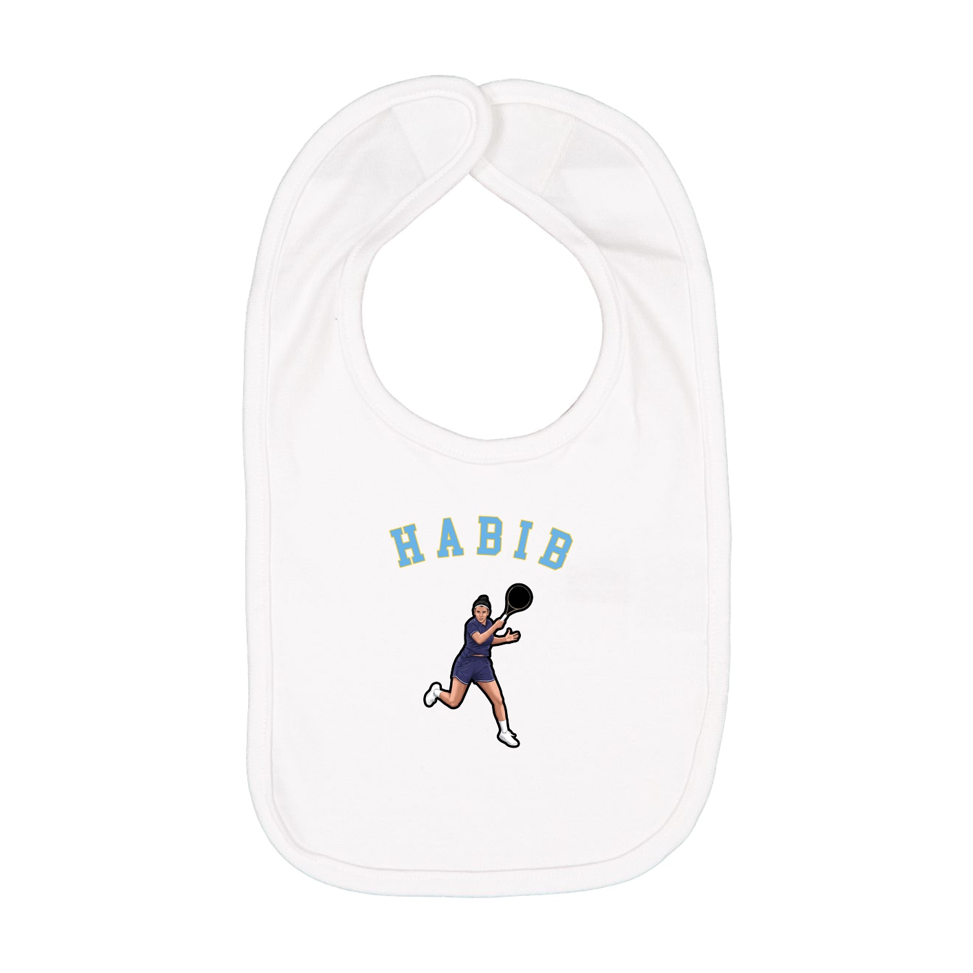 Infant Bib — Shirsey Arch in White