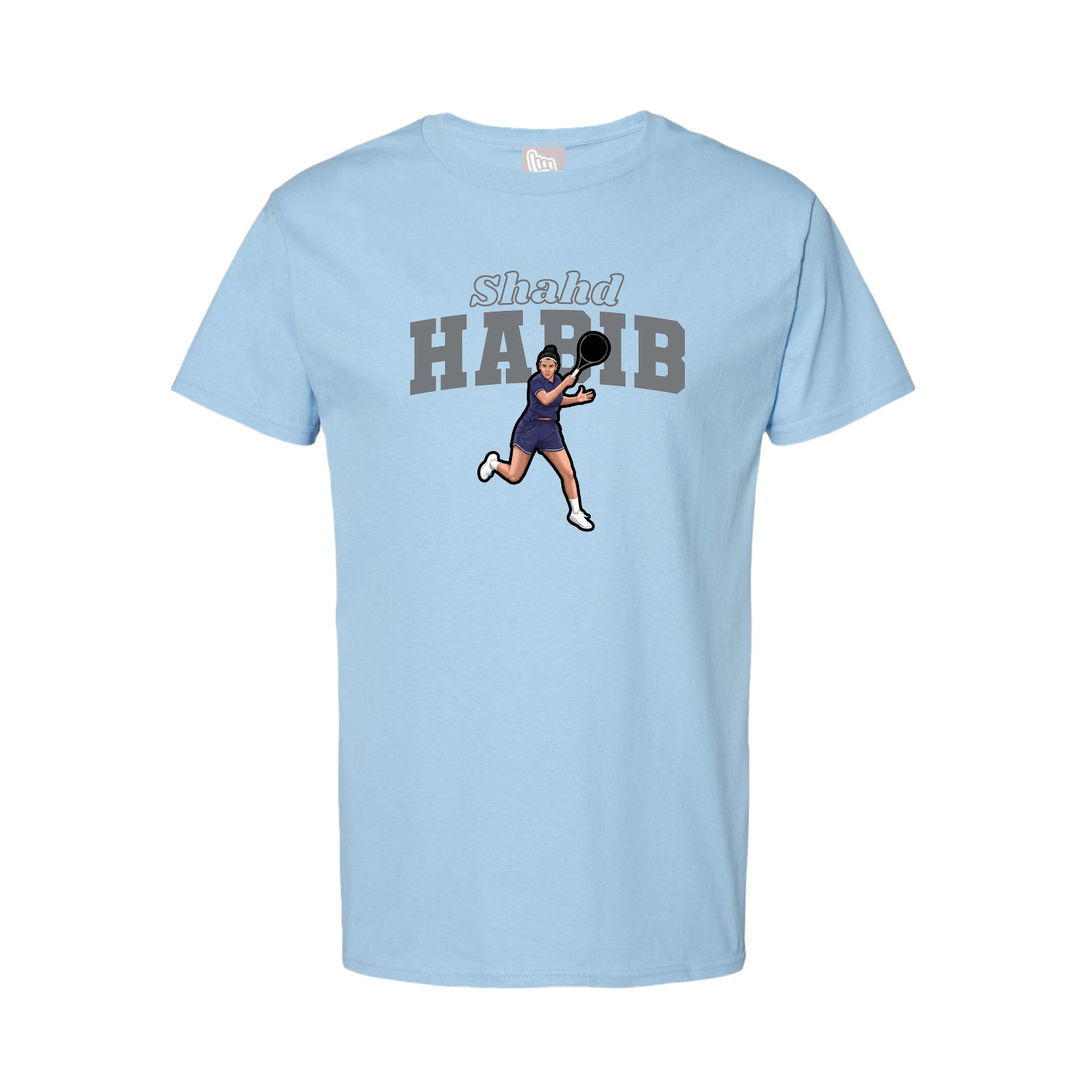 Tee — Name Arch in Light Blue