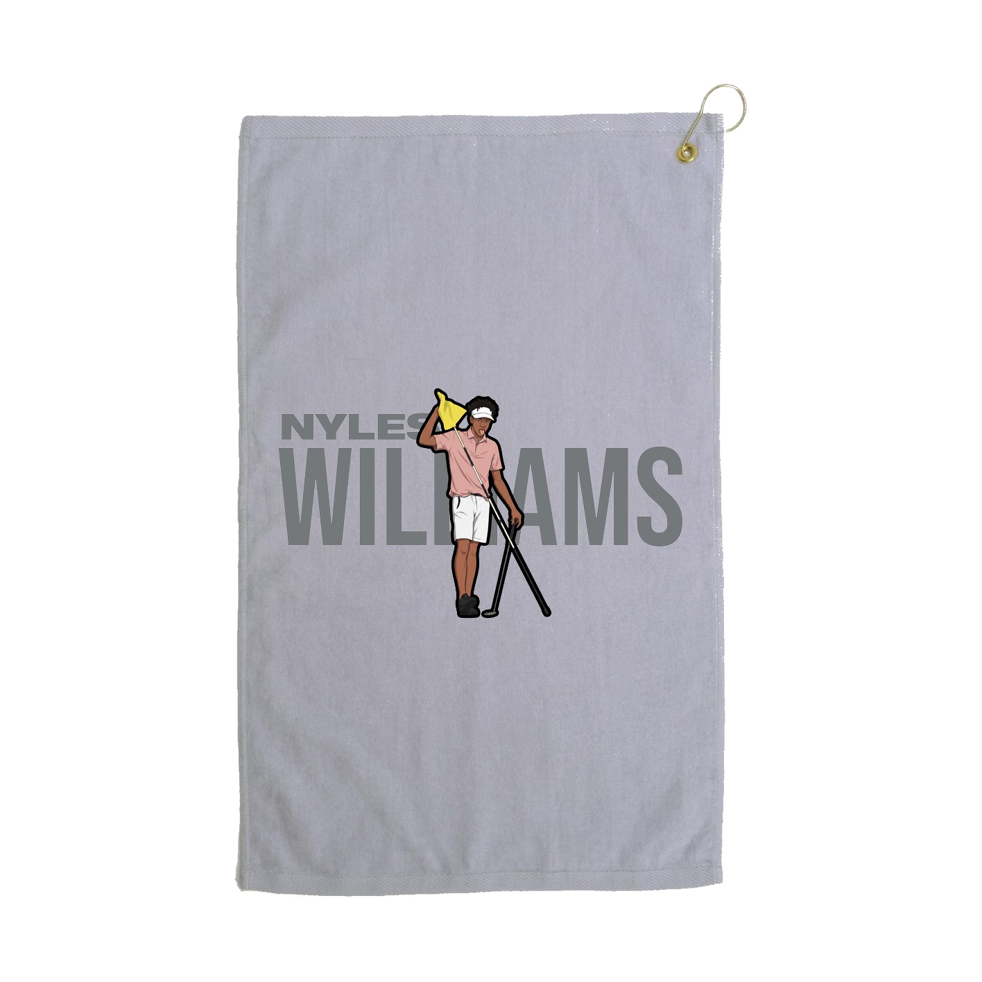 Golf Towel — Player Name in Grey