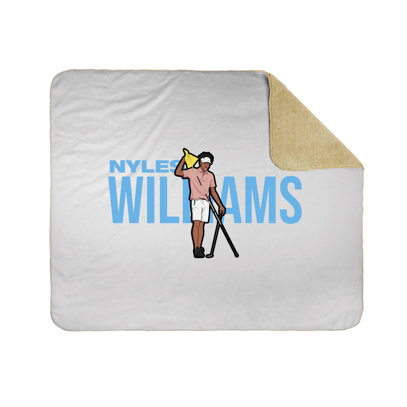 Throw Blanket — Player Name in White