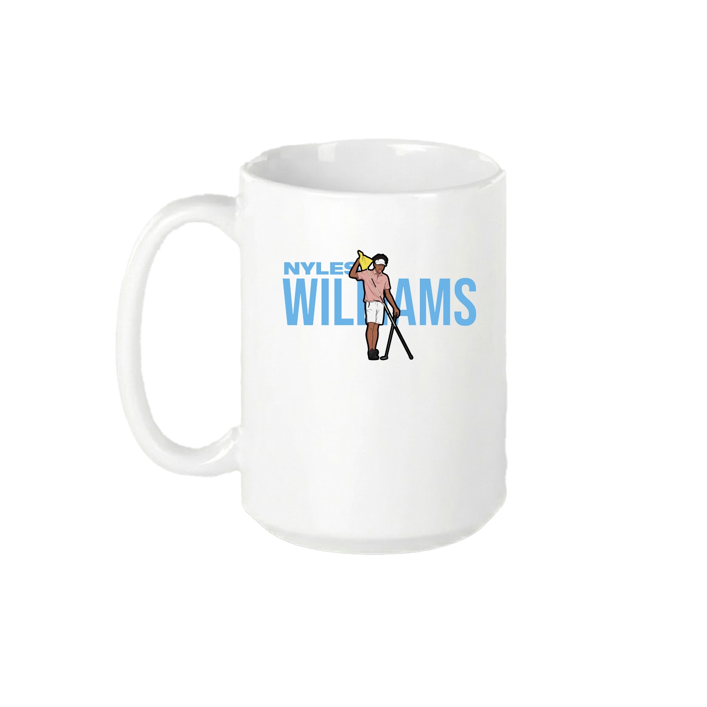15oz Coffee Mug — Player Name in White
