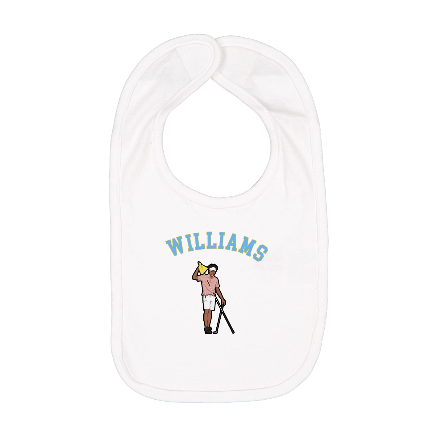 Infant Bib — Shirsey Arch in White