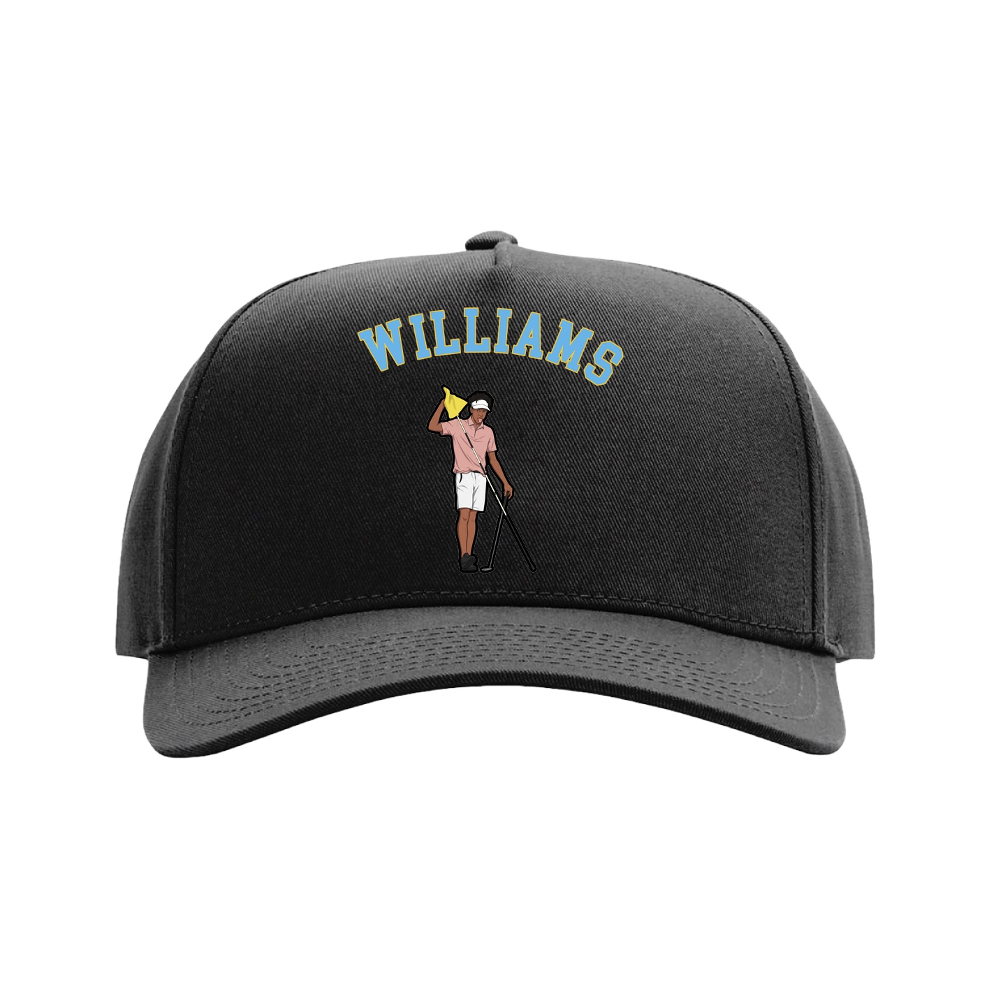 Full Fabric Five-Panel Champ Cap — Shirsey Arch in Black