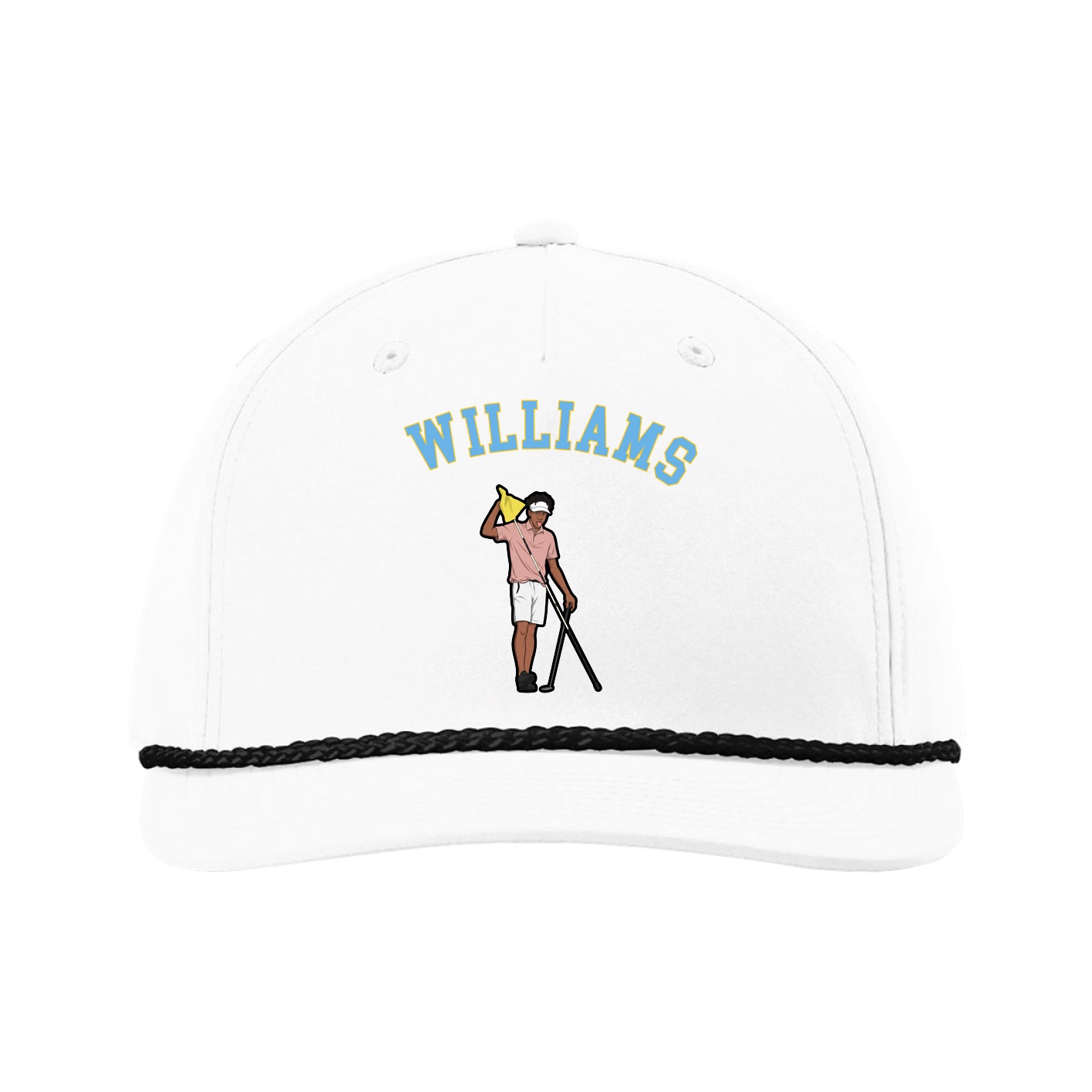 Five-Panel Classic Rope Cap — Shirsey Arch in White