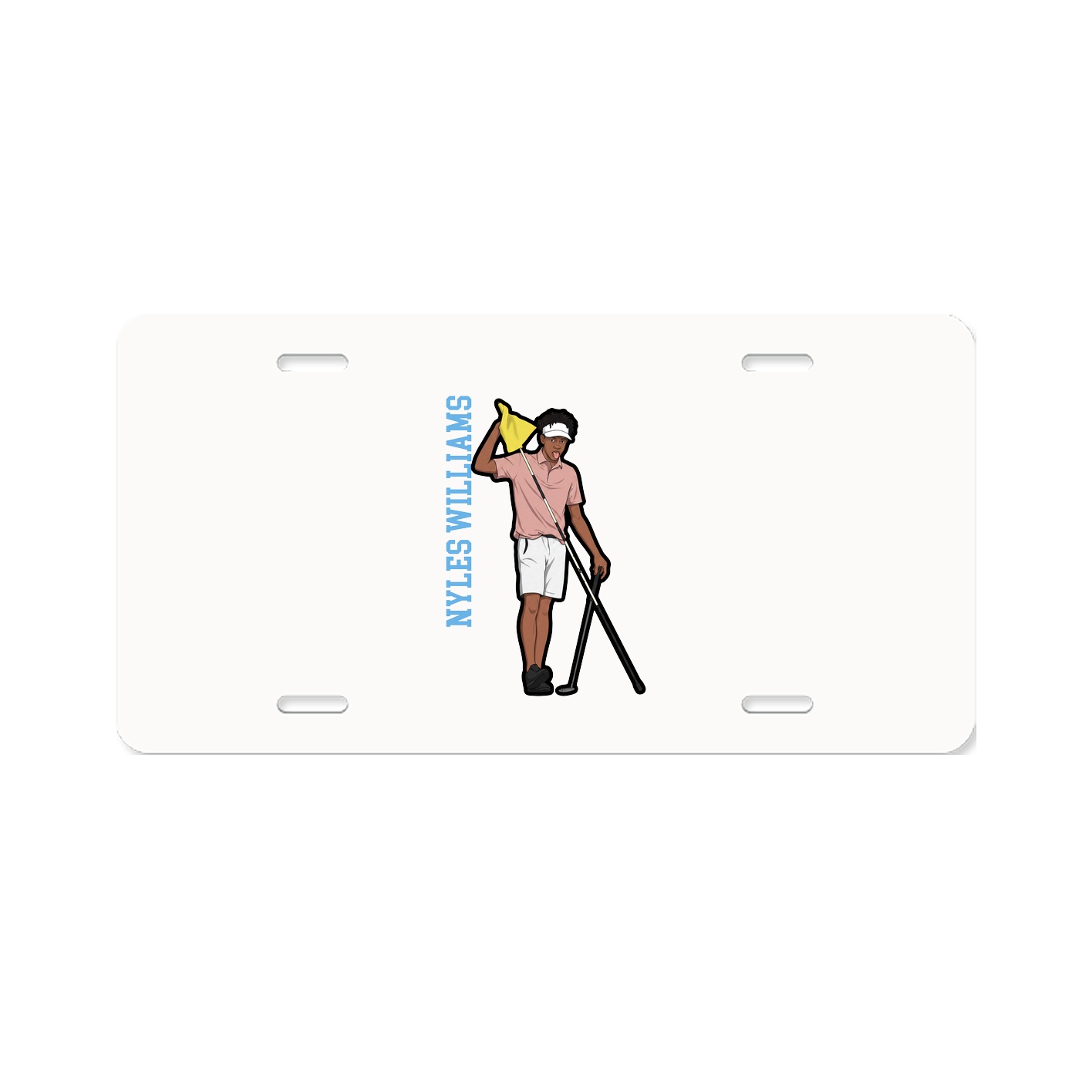 License Plate — Name Vertical in Classic
