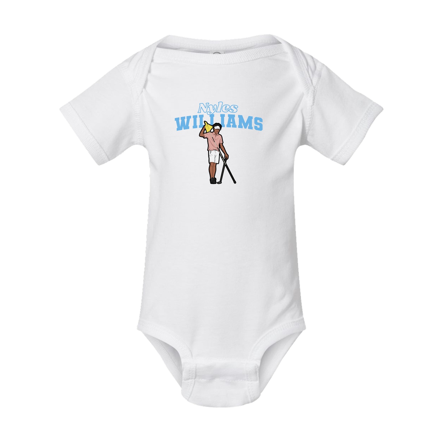 Baby Onesie — Name Arch in White