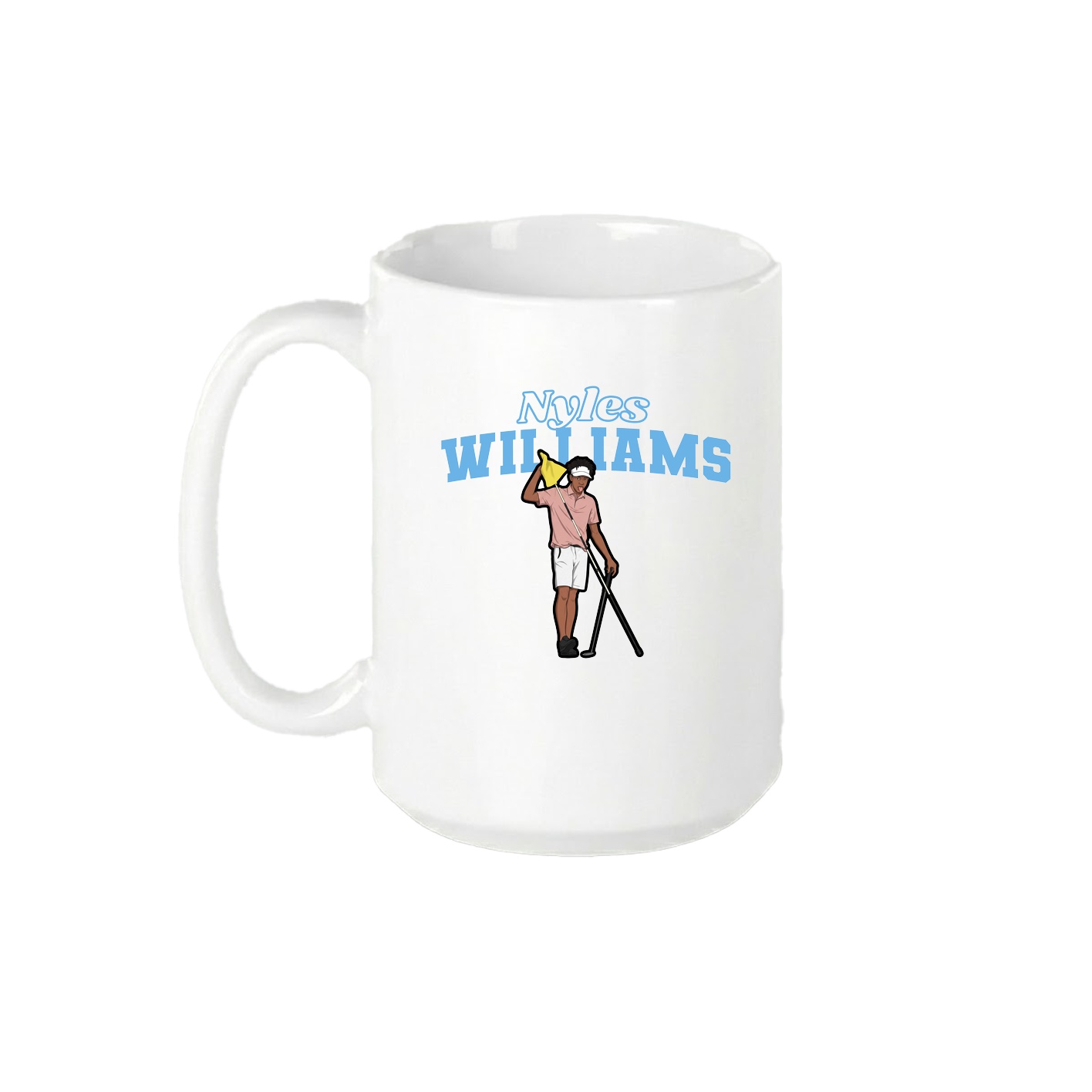 15oz Coffee Mug — Name Arch in White