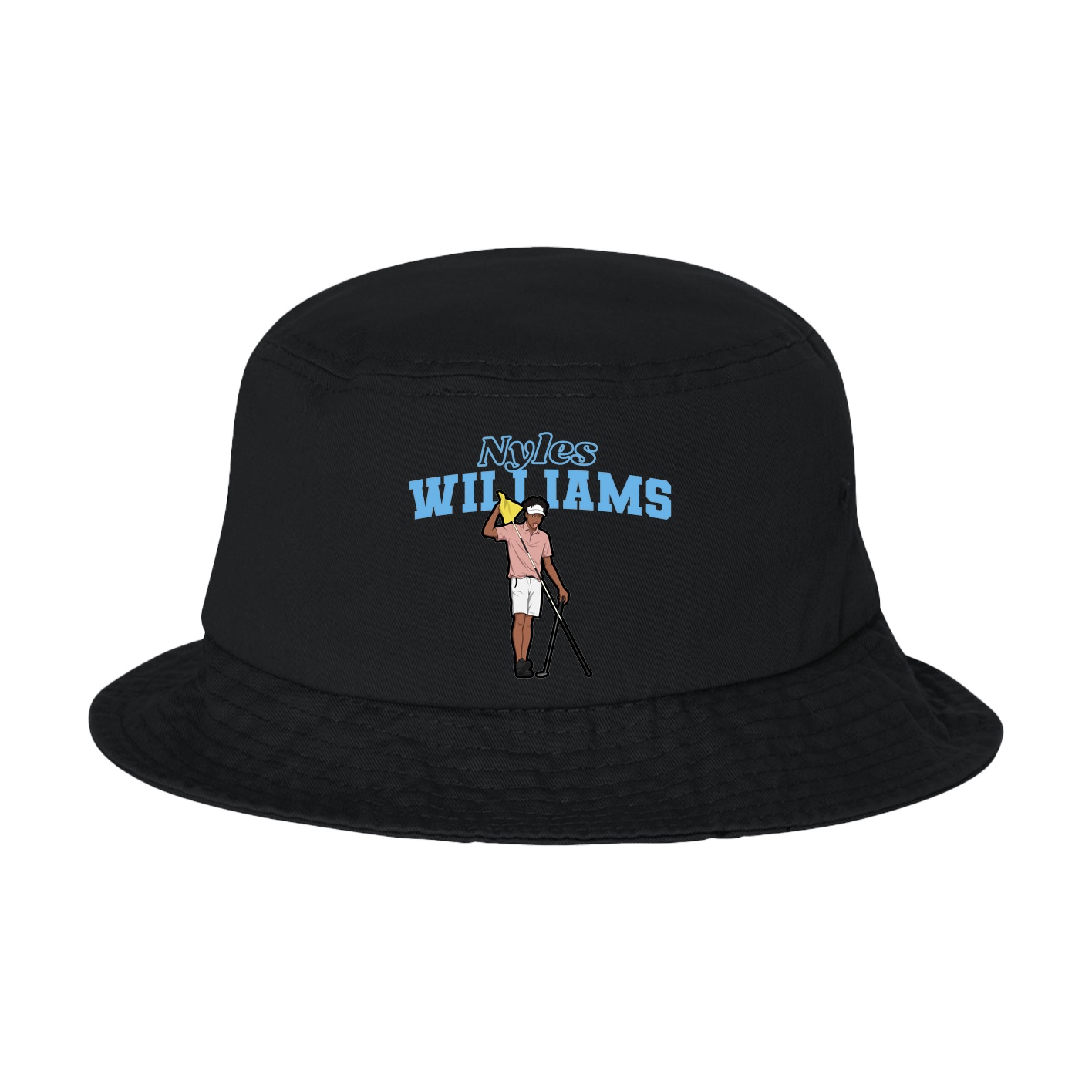 Bucket Cap — Name Arch in Black