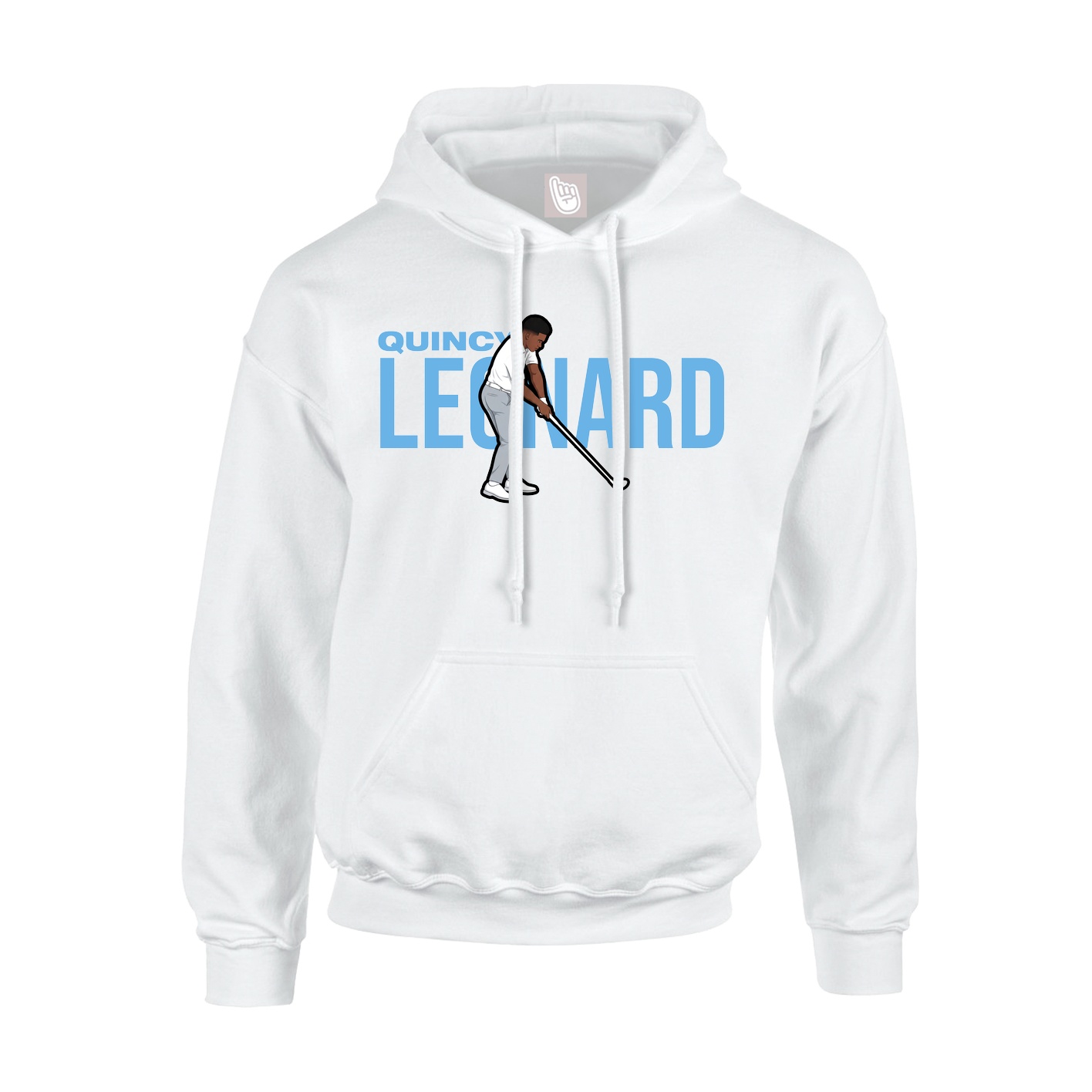 Youth Hoodie — Player Name in White