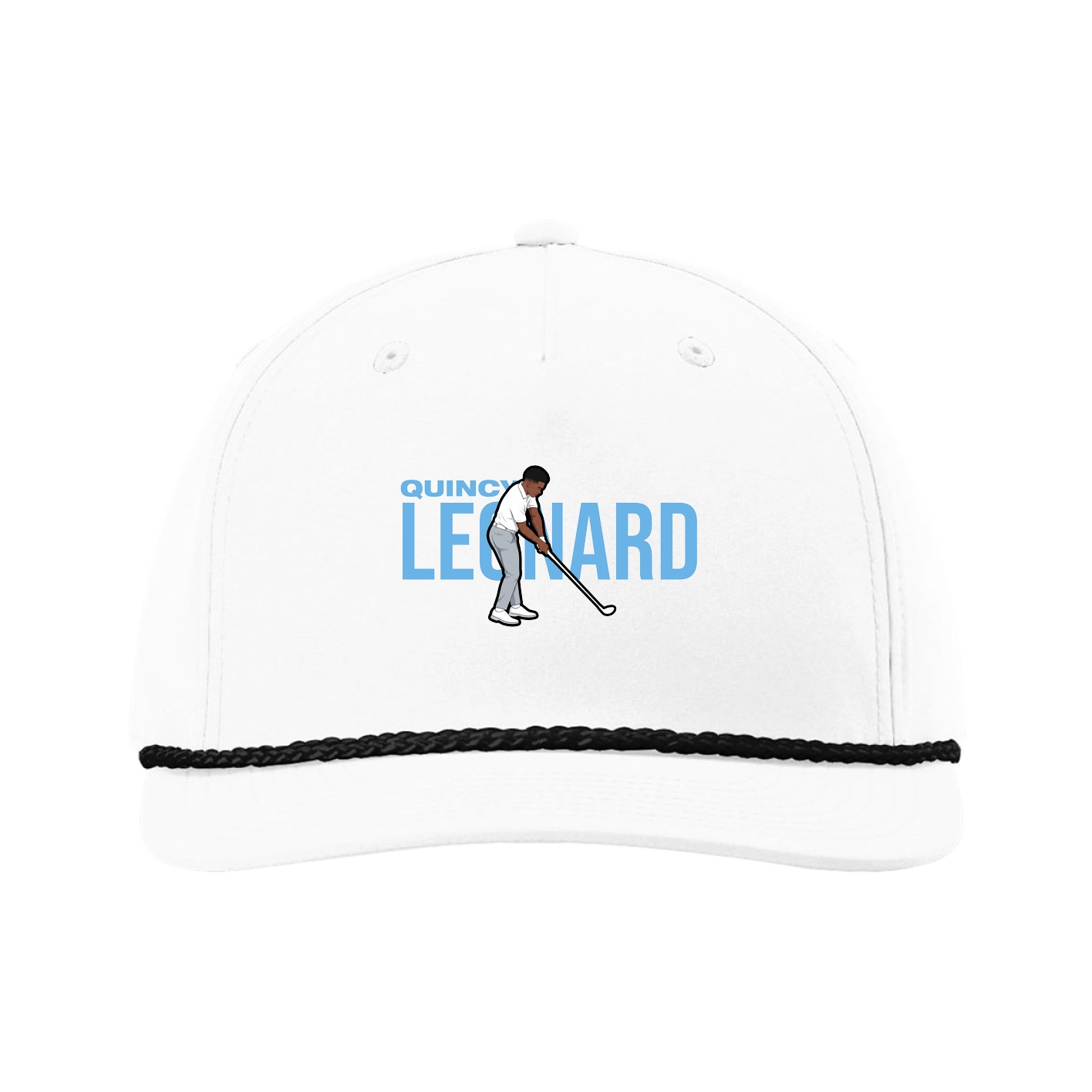 Five-Panel Classic Rope Cap — Player Name in White