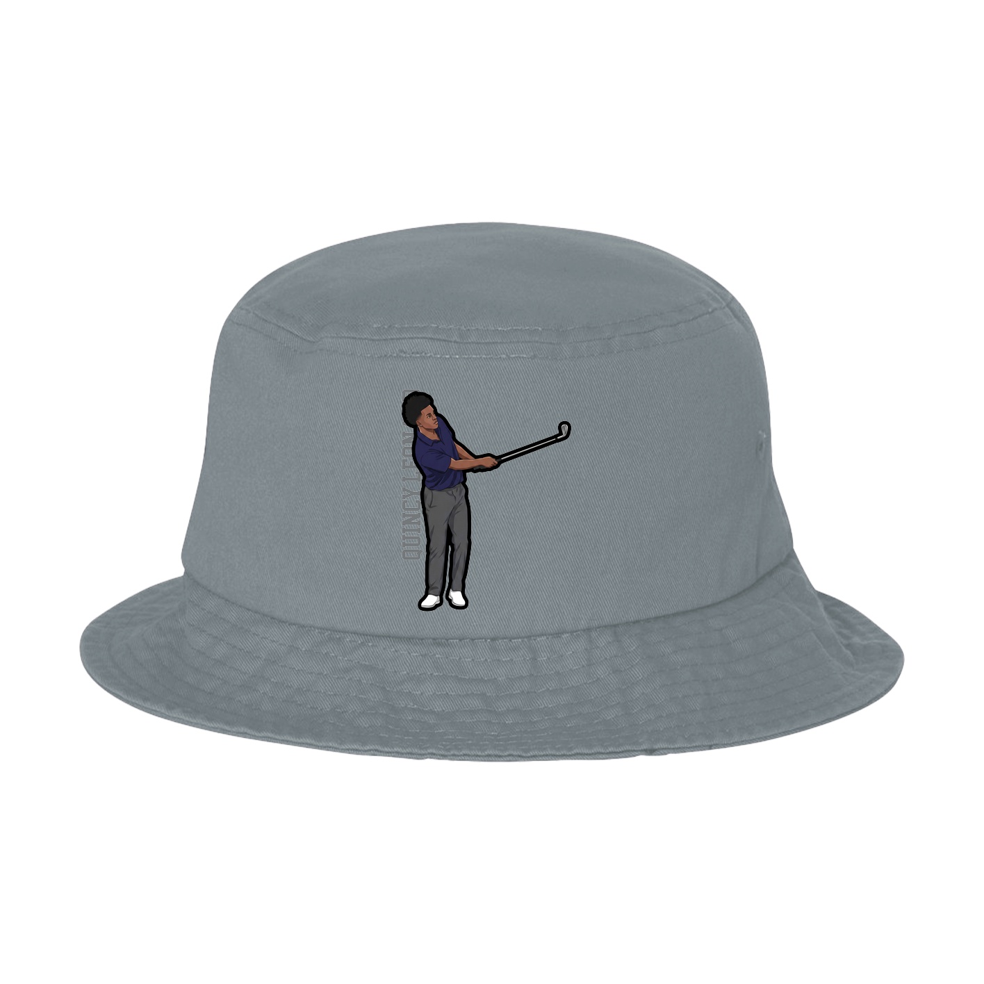 Bucket Cap — Name Vertical in Grey