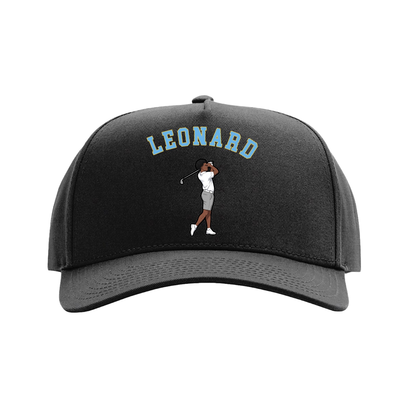 Full Fabric Five-Panel Champ Cap — Shirsey Arch in Black
