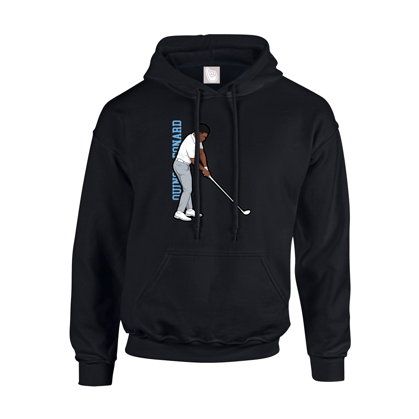 Youth Hoodie — Name Vertical in Black