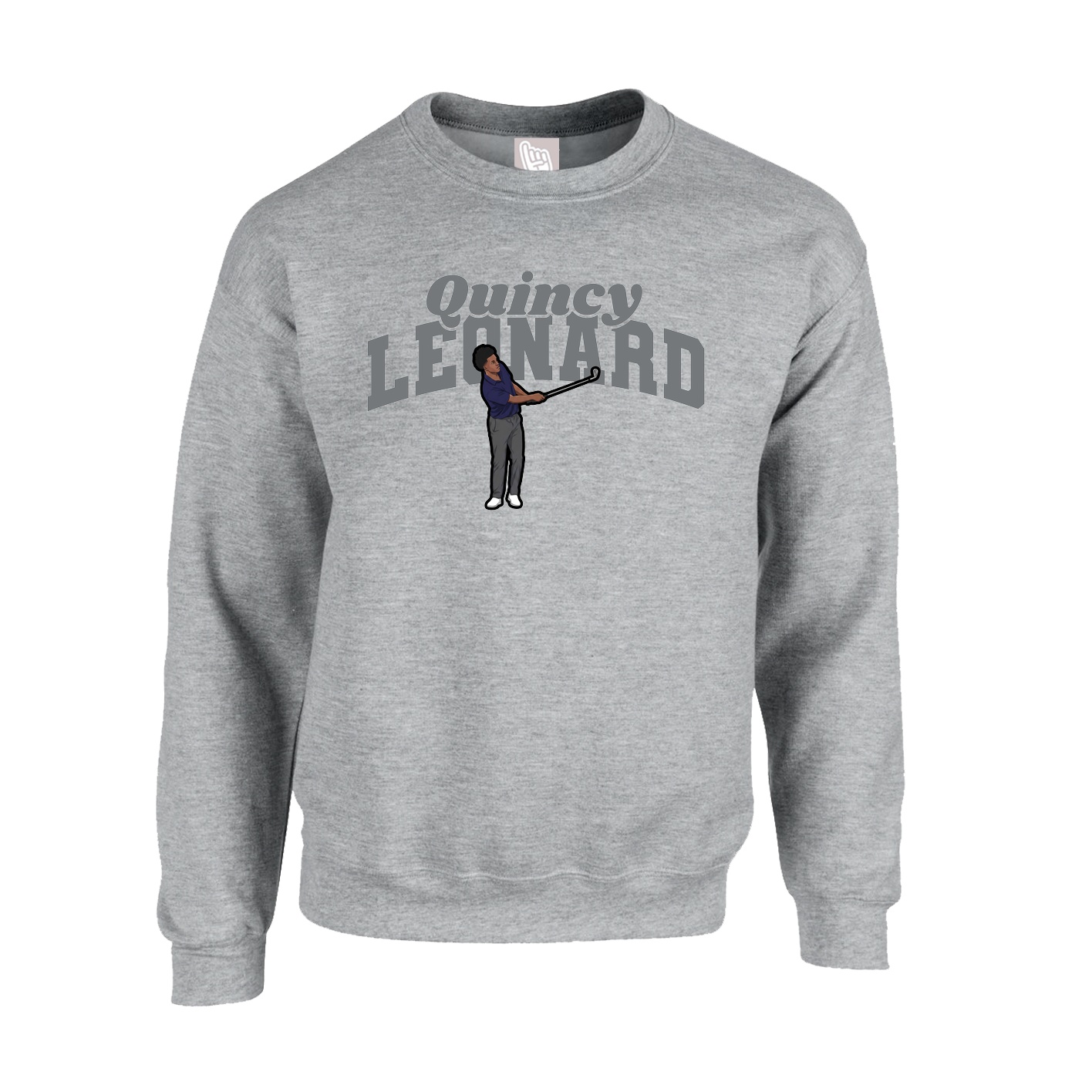 Fleece Crew — Signature Arch in Grey