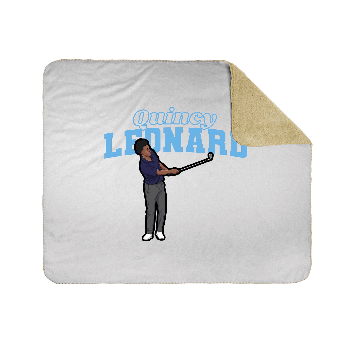 Throw Blanket — Name Arch in White