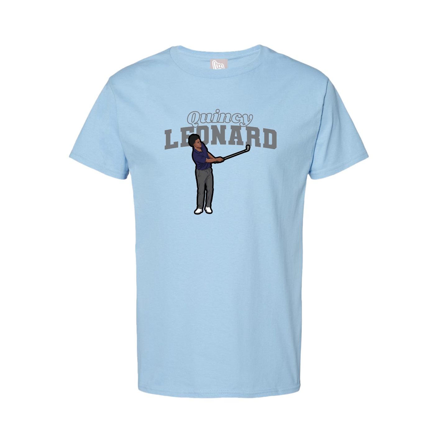 Youth Tee — Name Arch in Light Blue