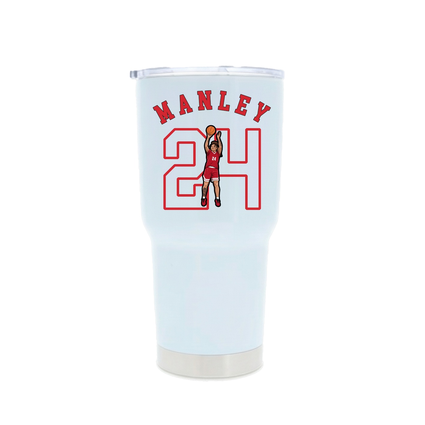 30oz Stainless Steel Tumbler — Shirsey Arch in White
