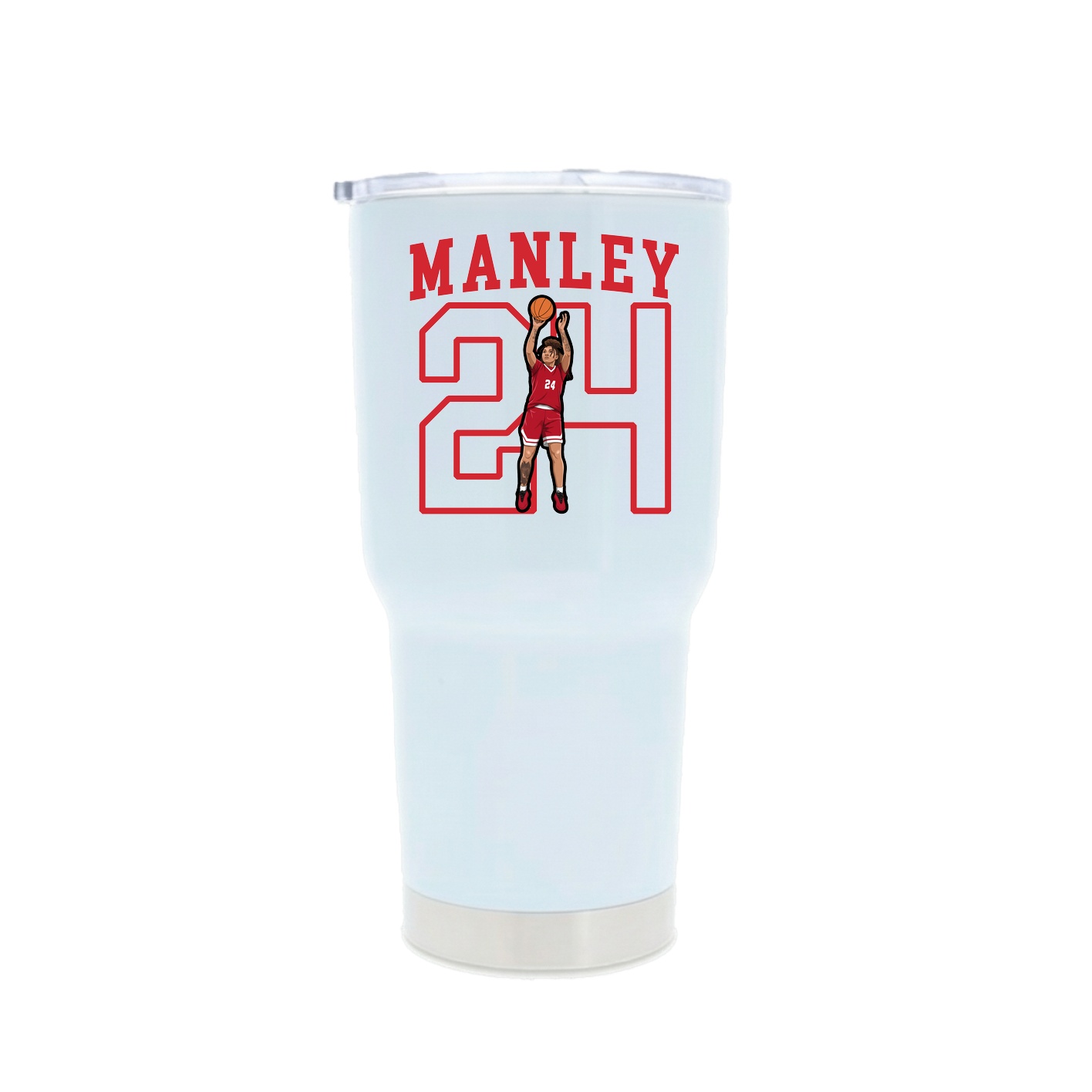 30oz Stainless Steel Tumbler — Shirsey in White