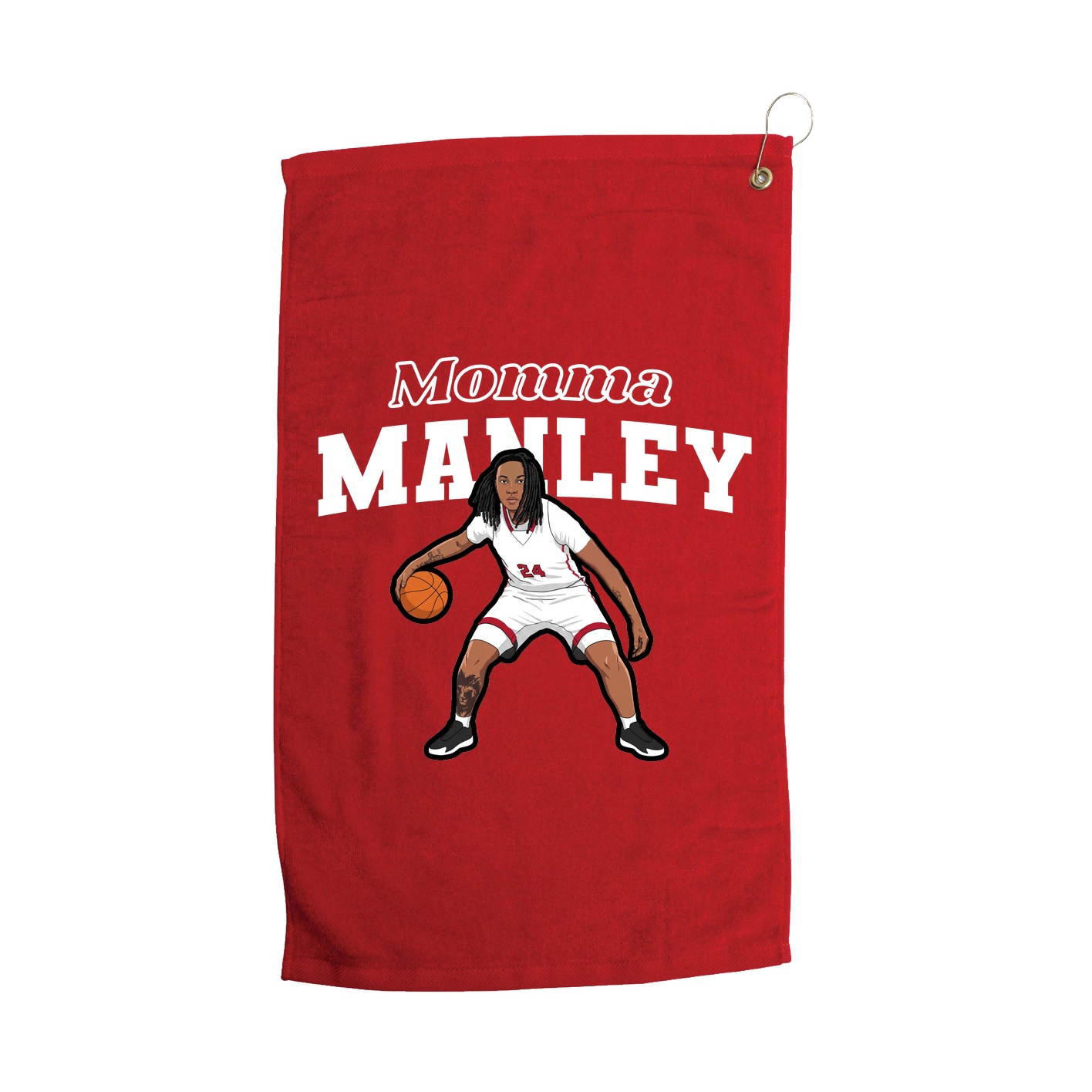 Golf Towel — Mothers Day Block in Red
