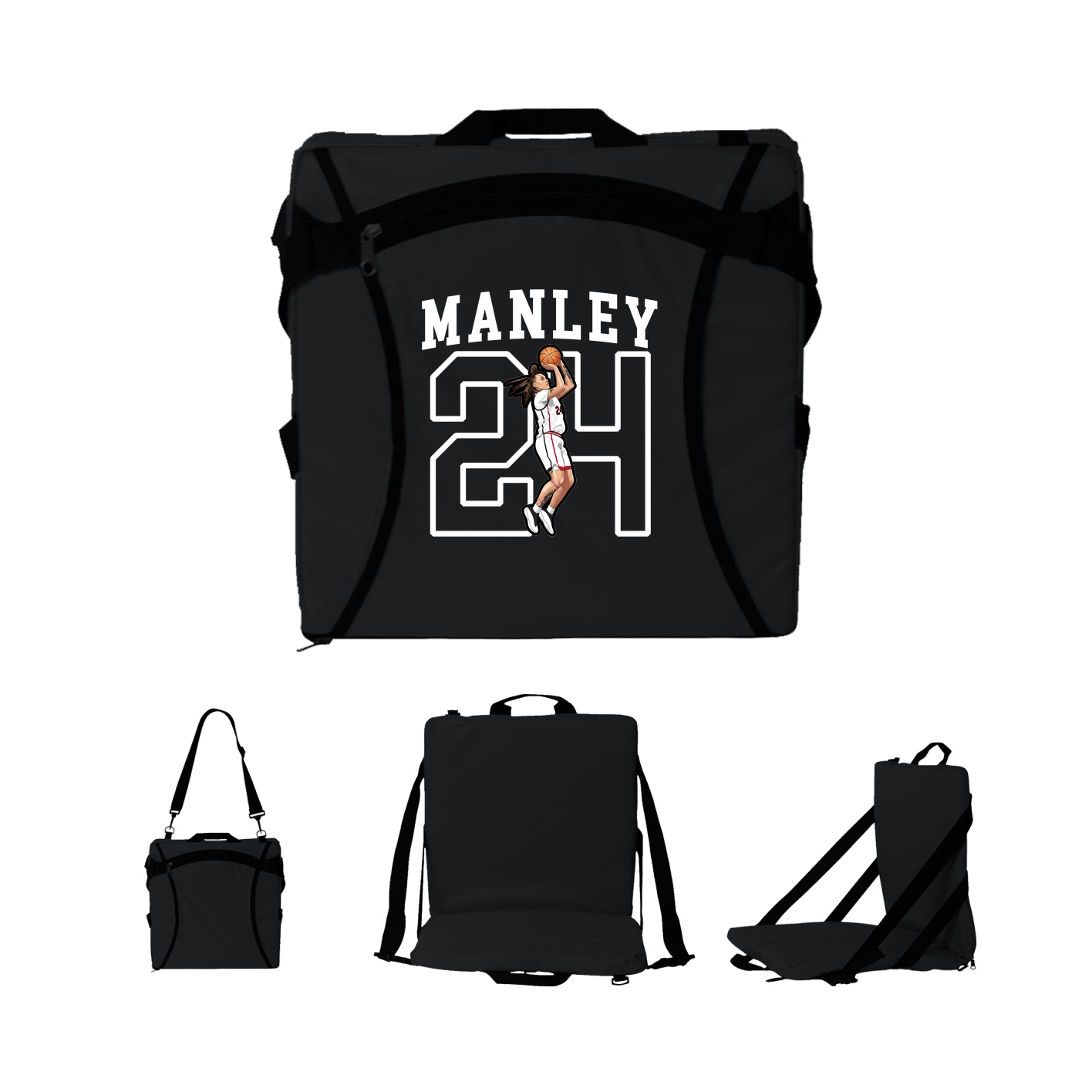 Folding Stadium Seat — Shirsey in Black