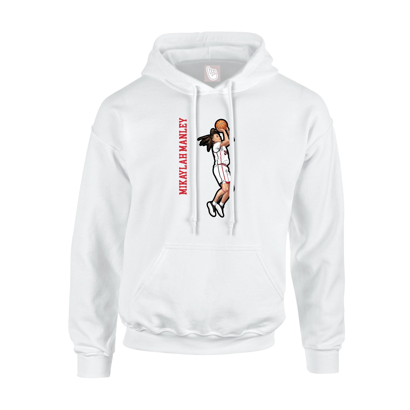 Hoodie — Name Vertical in White
