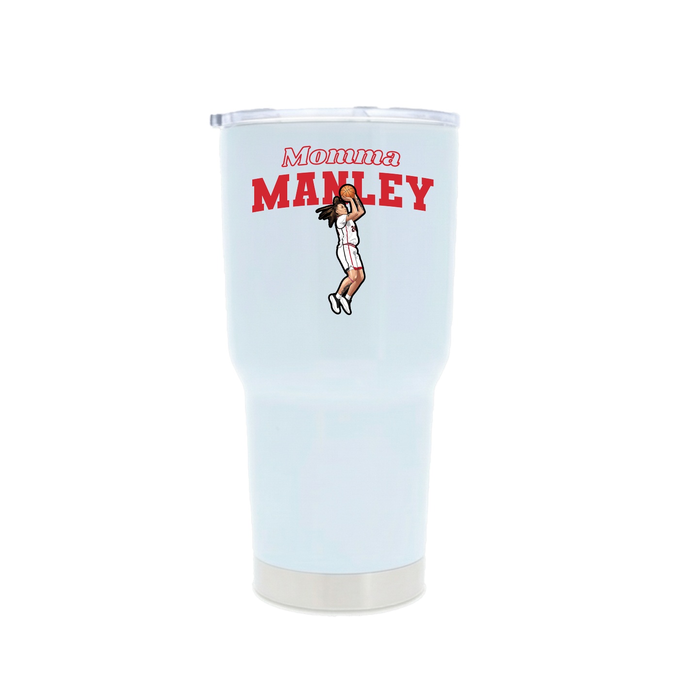 30oz Stainless Steel Tumbler — Mothers Day Block in White