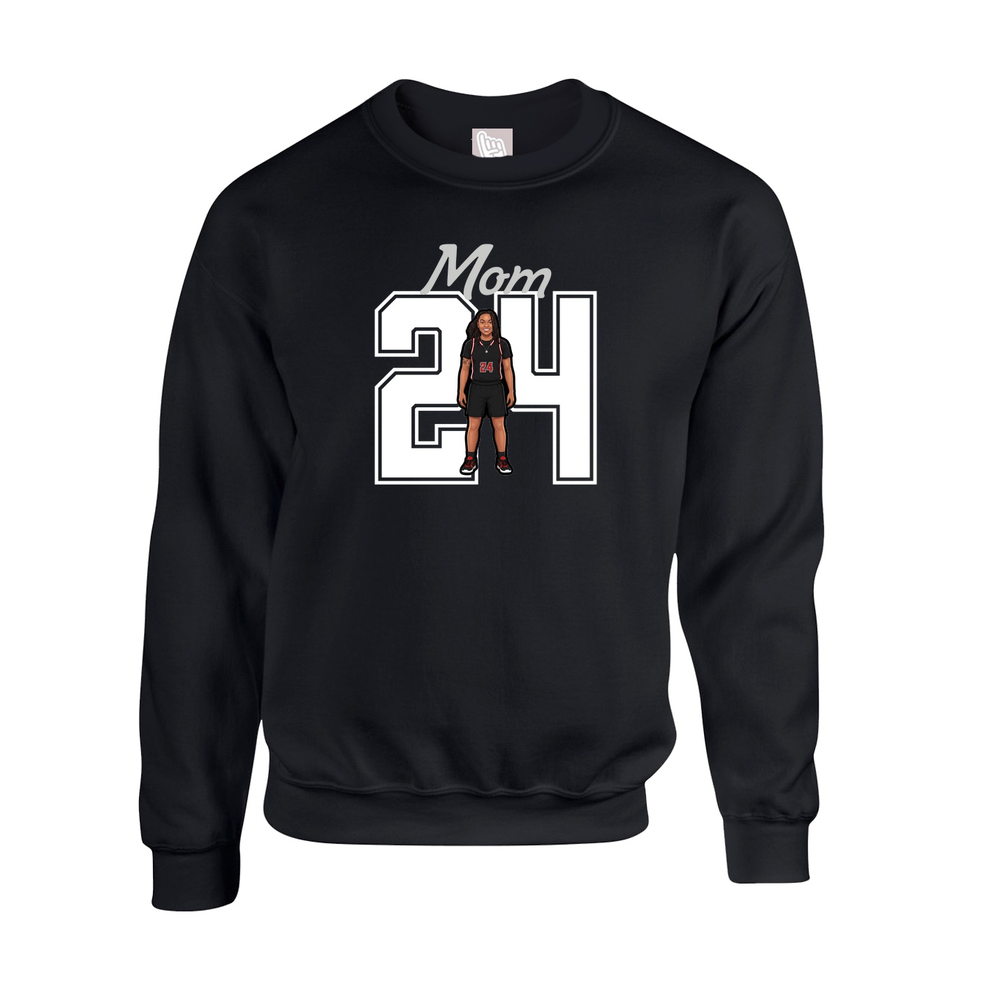 Fleece Crew — Mothers Day Shirsey in Black
