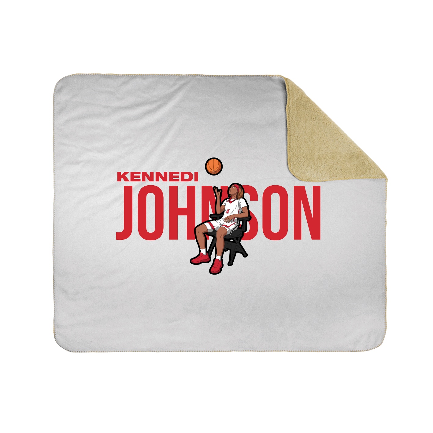 Throw Blanket — Player Name in White