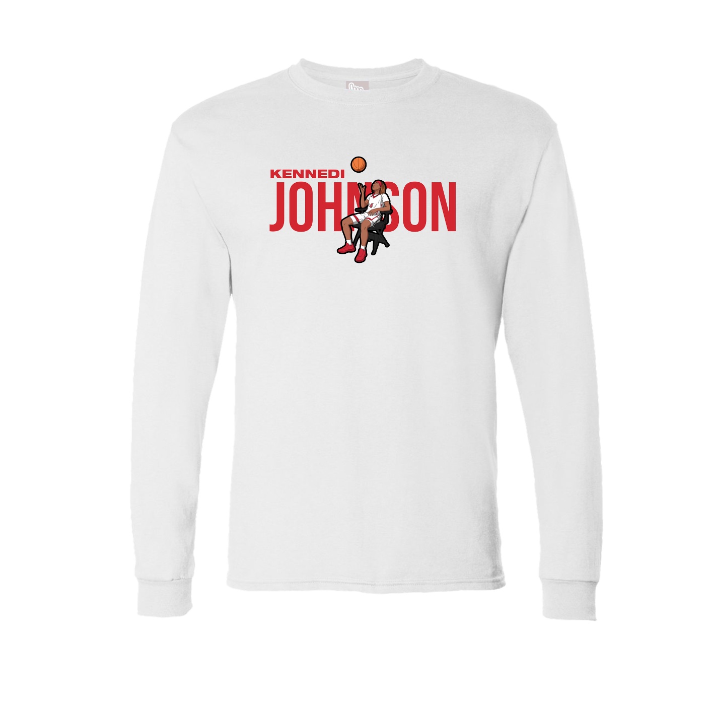 Long Sleeve Tee — Player Name in White