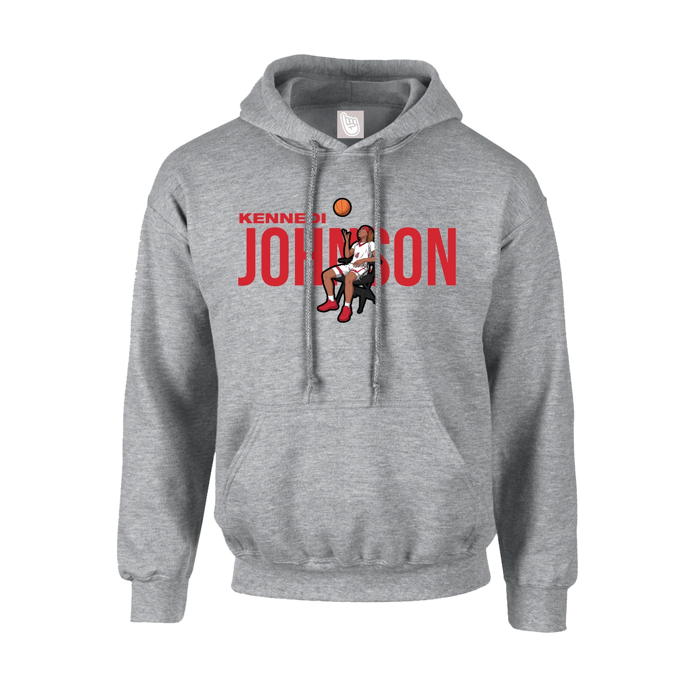 Hoodie — Player Name in Grey