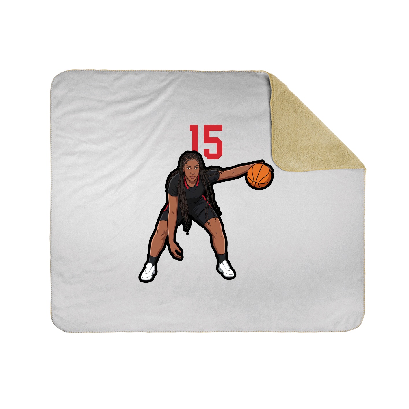 Throw Blanket — Number Top in White