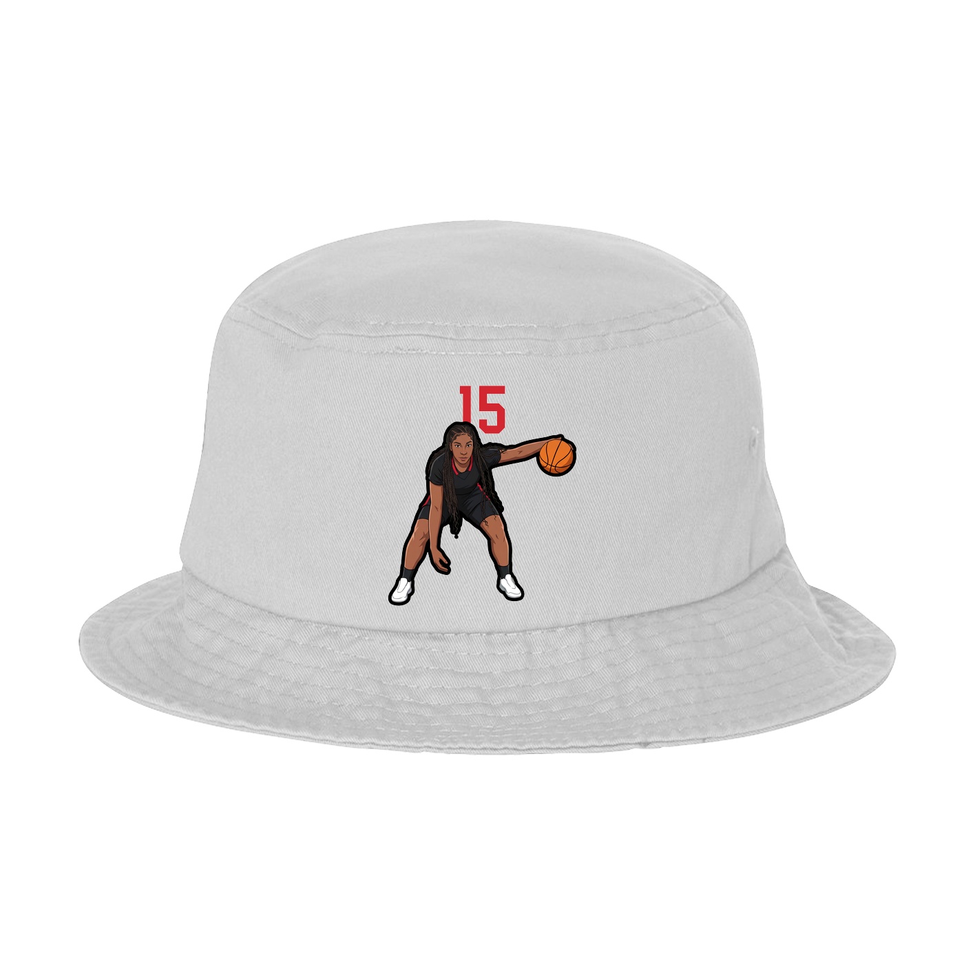 Bucket Cap — Number Top in White