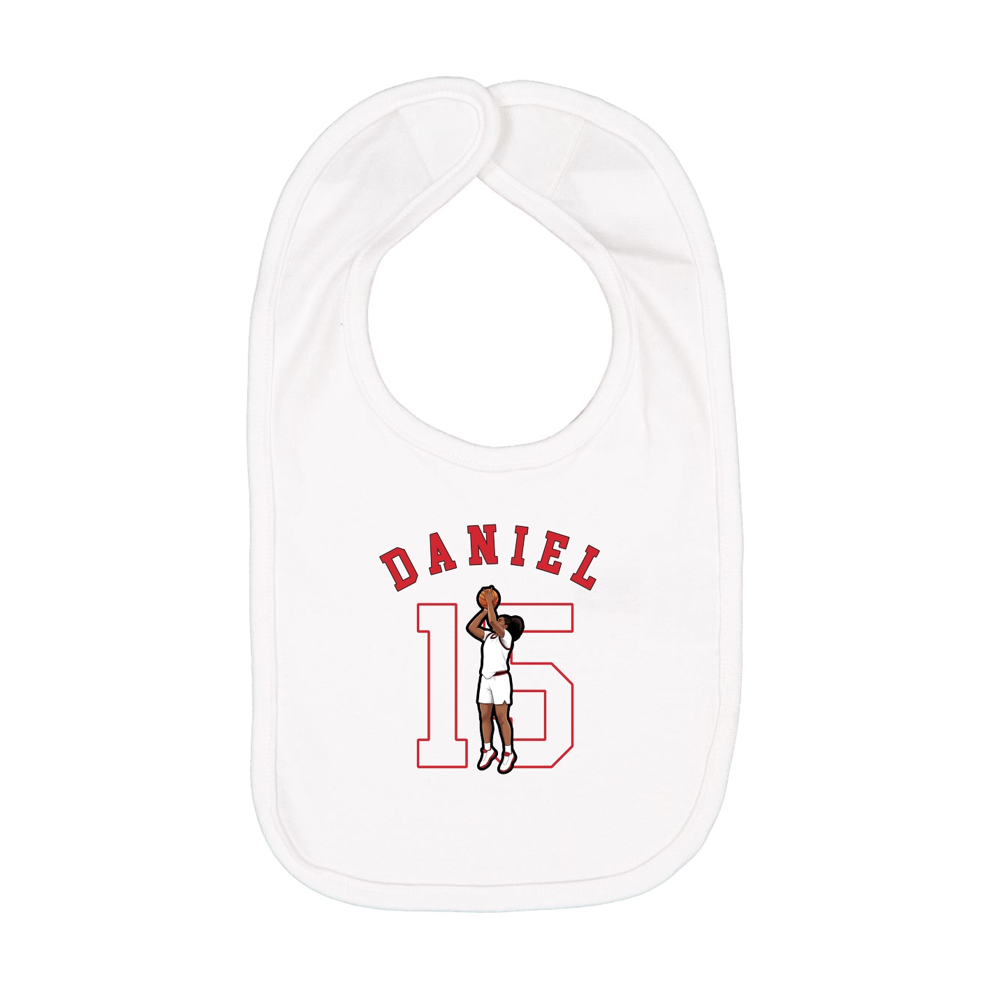 Infant Bib — Shirsey Arch in White