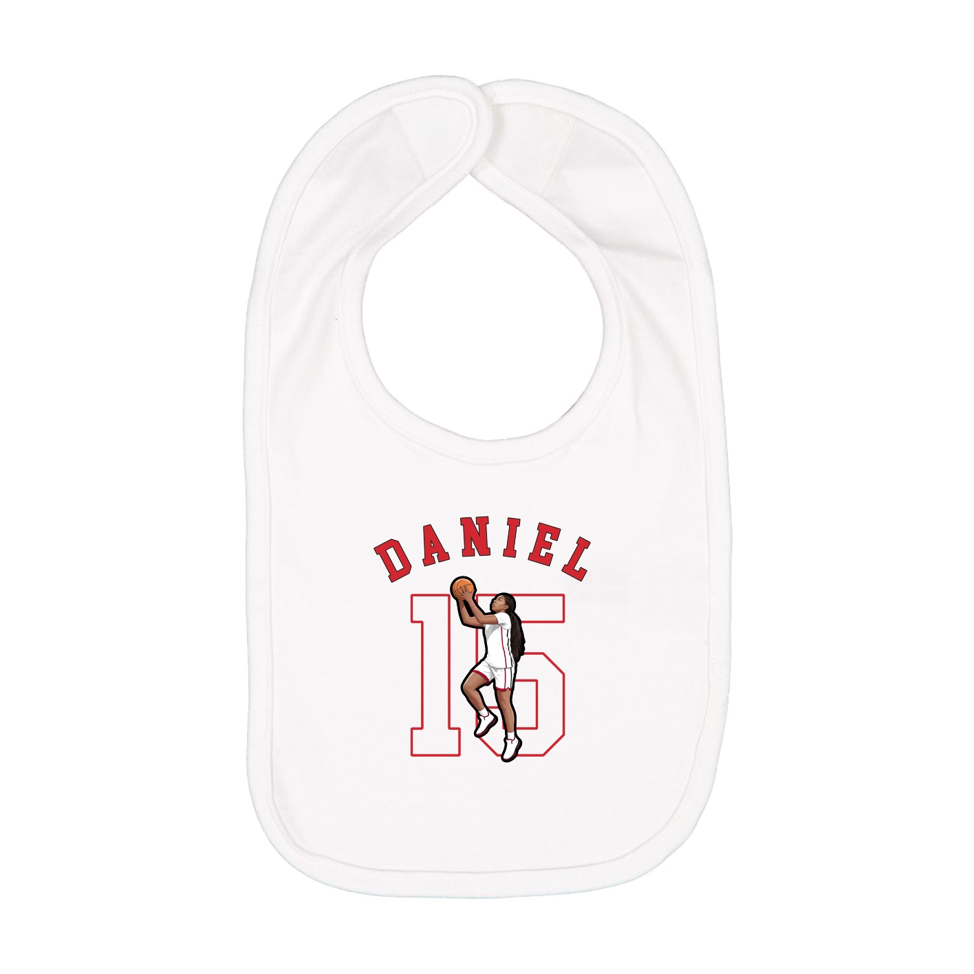 Infant Bib — Shirsey Arch in White