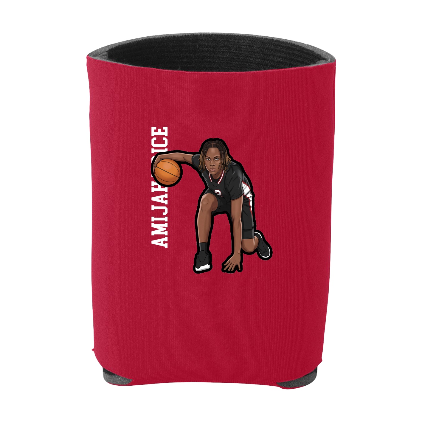Can Holder — Name Vertical in Red