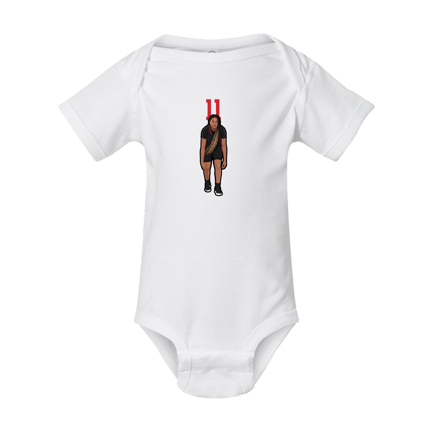 Baby Onesie — Number Top in White