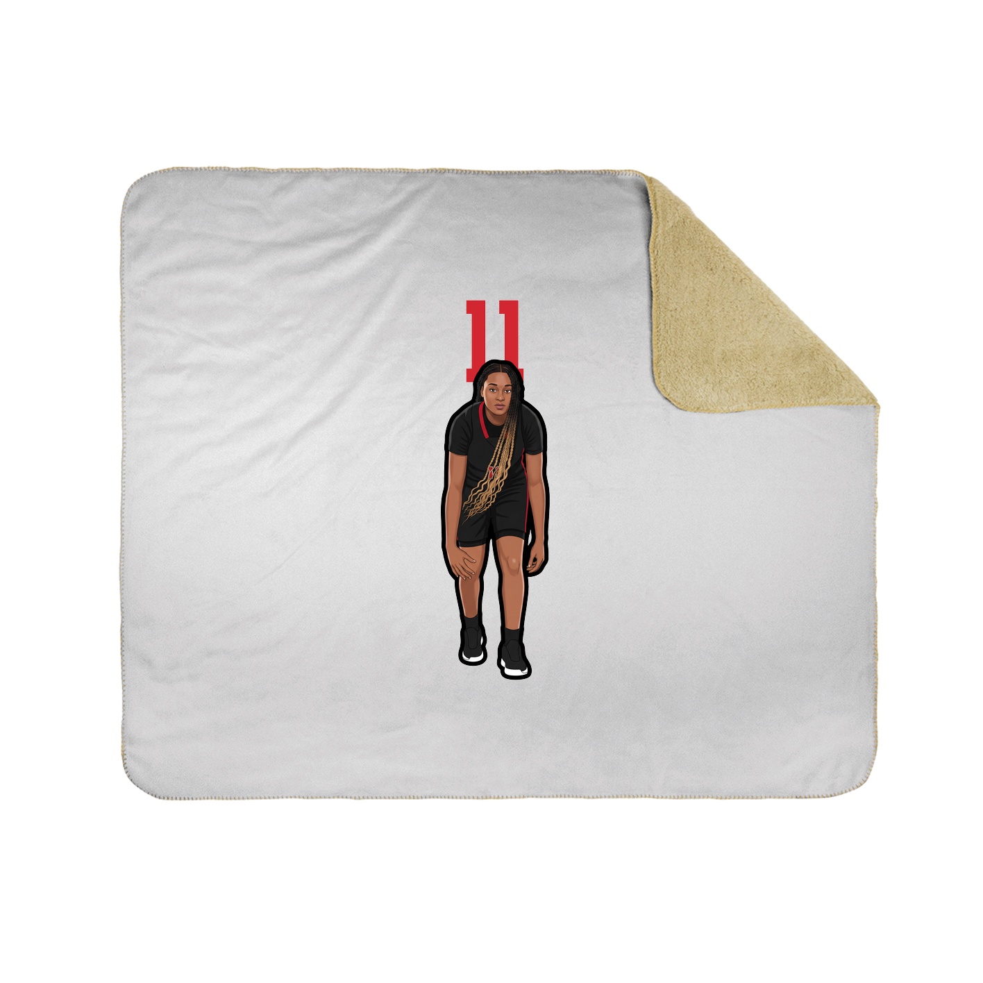Throw Blanket — Number Top in White